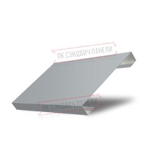 Ламель лицевая 125 жалюзи Texas 0,5 GreenCoat Pural BT, matt RR 21 светло-серый (RAL 7040 серое окно)