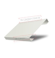 Ламель лицевая 125 Texas стартовая/финишная для калиток и ворот 0,45 PE-Double с пленкой RAL 9003 сигнальный белый