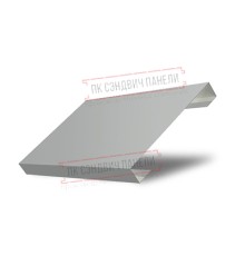 Ламель лицевая 125 жалюзи Texas 0,5 Satin с пленкой RAL 9006 бело-алюминиевый