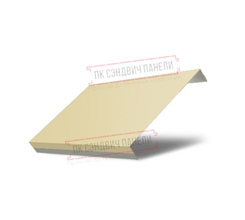 Ламель обратная 125 Texas стартовая/финишная для калиток и ворот 0,45 PE с пленкой RAL 1014 слоновая кость