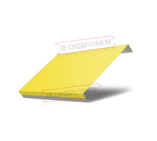 Ламель обратная 125 жалюзи Texas 0,45 PE с пленкой RAL 1018 цинково-желтый