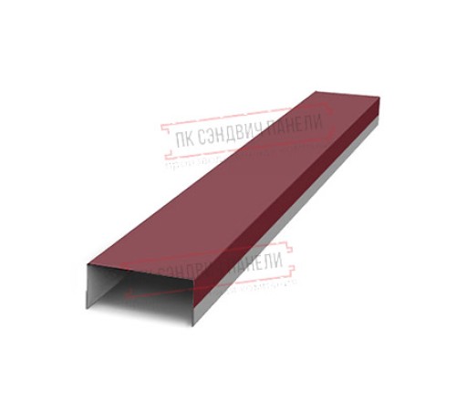 Крепежная планка верхняя Texas 0,5 PurLite Matt RAL 3005 красное вино