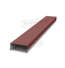 Крепежная планка верхняя Texas 0,45 PE с пленкой RAL 3009 оксидно-красный