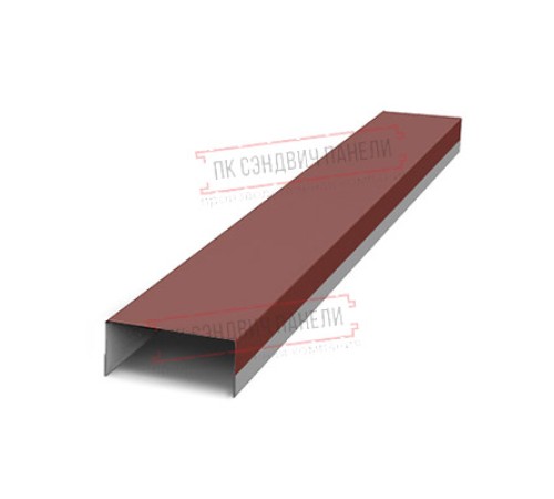 Крепежная планка верхняя Texas 0,45 PE с пленкой RAL 3009 оксидно-красный