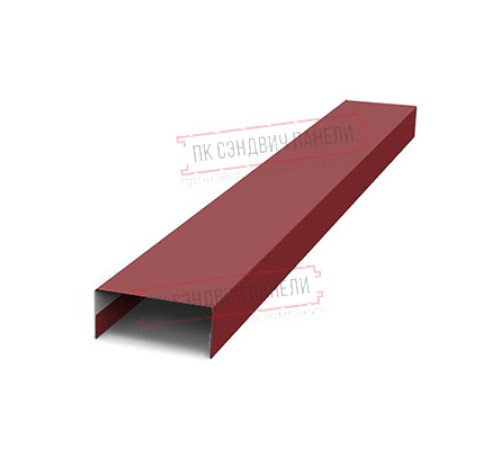 Крепежная планка нижняя Texas 0,5 Rooftop Matte RAL 3011 коричнево-красный