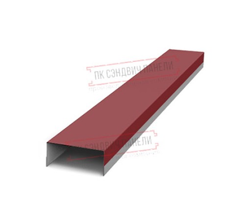 Крепежная планка верхняя Texas 0,5 Rooftop Matte RAL 3011 коричнево-красный