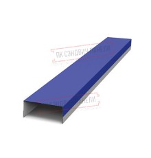 Крепежная планка верхняя Texas 0,45 PE с пленкой RAL 5002 ультрамариново-синий
