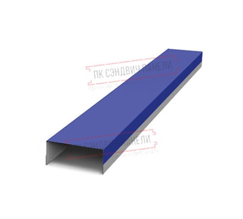 Крепежная планка верхняя Texas 0,45 PE с пленкой RAL 5002 ультрамариново-синий