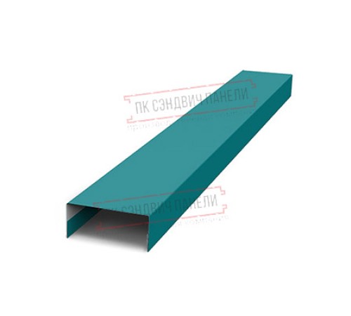 Крепежная планка нижняя Texas 0,45 PE с пленкой RAL 5021 водная синь