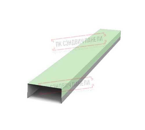 Крепежная планка верхняя Texas 0,45 PE с пленкой RAL 6019 бело-зеленый
