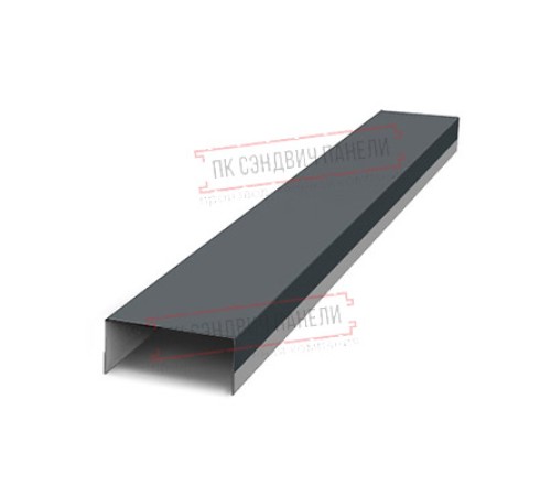 Крепежная планка верхняя Texas 0,45 PE-Double с пленкой RAL 7016 антрацитово-серый