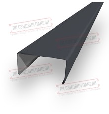 Декоративная планка П - 60х30, ПЭ, Ral 7024 - 0,35мм