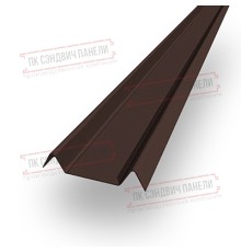 Декоративная планка М - 60х20, ПЭ, Ral 8017 - 0,35мм