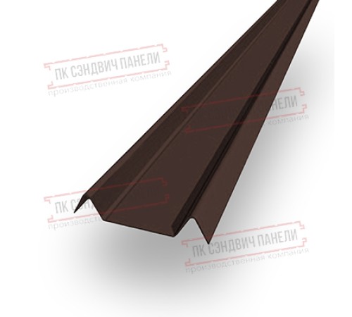 Декоративная планка М - 60х20, ПЭ, Ral 8017 - 0,4мм