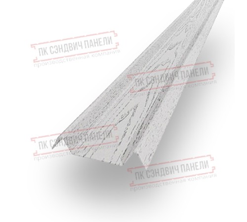 Декоративная планка М - 60х20, Беленний Дуб - 0,45мм