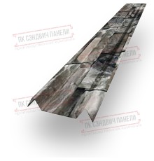 Декоративная планка М - 60х20, Белий камен - 0,45мм