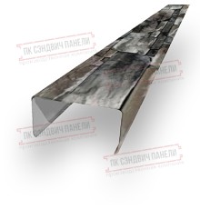 Декоративная планка П - 46х37, Белый камен - 0,45мм