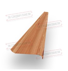 Забор-жалюзи S 58х136 мм, Золотой Орех - 0,5мм