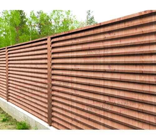 Забор-жалюзи S 58х146 мм, Золотой Орех - 0,5мм