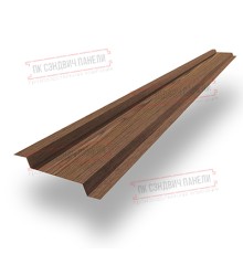 Забор-жалюзи Z 46х135 мм, Мореный Дуб - 0,5мм