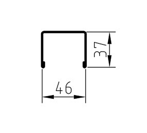 Декоративная планка П - 46х37, Золотой Дуб - 0,45мм