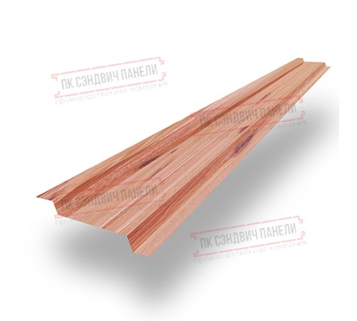 Забор-жалюзи Z 46х151 мм, Золотой Орех - 0,45мм