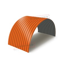 Профнастил МП10ПГ-0.5, Ширина-1100, Полиэстер RAL2004