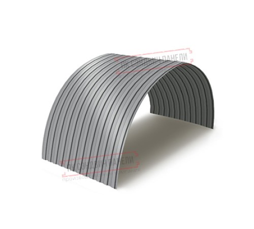 Профнастил МП10ПГ-0.6, Ширина-1100, Полиэстер RAL7004