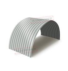 Профнастил МП10ПГ-0.5, Ширина-1100, Полиэстер RAL7047