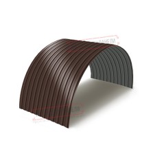 Профнастил МП10ПГ-0.65, Ширина-1100, Полиэстер RAL8017