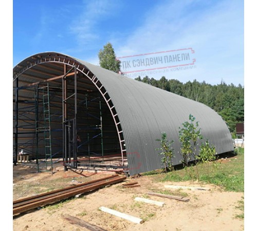 Профнастил МП10ПГ-0.7, Ширина-1100, Полиэстер RAL9006