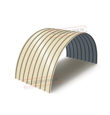 Профнастил МП20ПГ-0.5, Ширина-1100, Полиэстер RAL1015