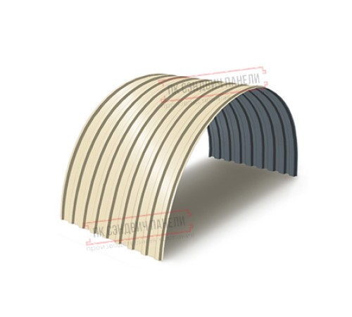 Профнастил МП20ПГ-0.7, Ширина-1100, Полиэстер RAL1015