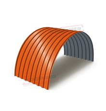 Профнастил МП20ПГ-0.45, Ширина-1100, Полиэстер RAL2004