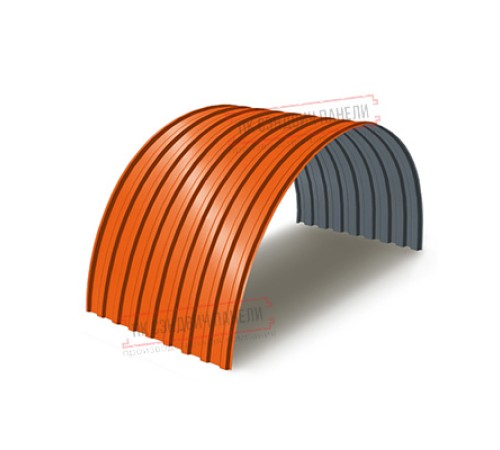 Профнастил МП20ПГ-0.5, Ширина-1100, Полиэстер RAL2004