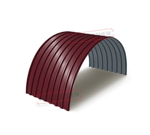Профнастил МП20ПГ-0.5, Ширина-1100, Полиэстер RAL3005