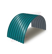 Профнастил МП20ПГ-0.4, Ширина-1100, Полиэстер RAL5021