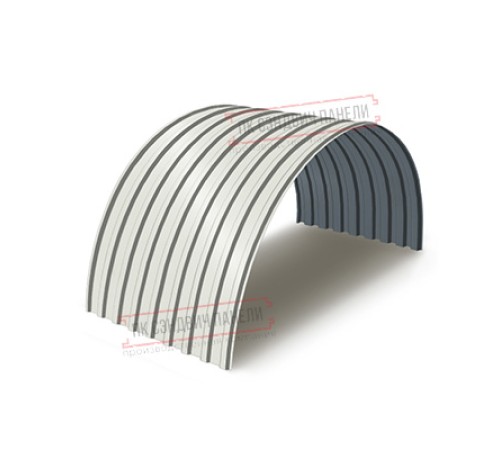 Профнастил МП20ПГ-0.5, Ширина-1100, Полиэстер RAL9010