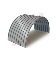 Профнастил МП20ПГ-0.45, Ширина-1100, Полиэстер RAL9006