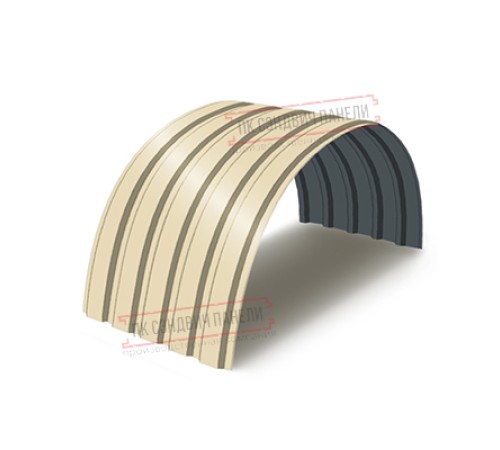 Профнастил МП35-0.45, Ширина-1035, Полиэстер RAL1015