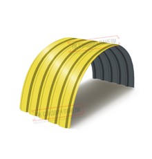 Профнастил МП35-0.45, Ширина-1035, Полиэстер RAL1018