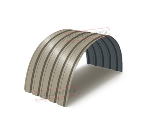 Профнастил МП35-0.45, Ширина-1035, Полиэстер RAL1035