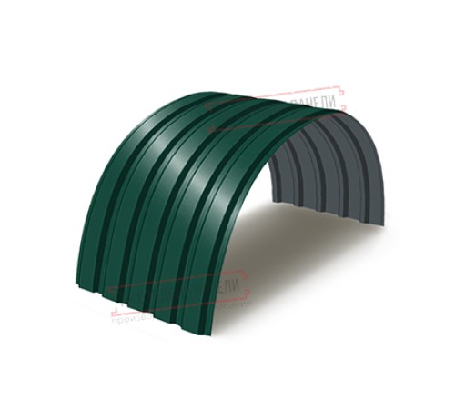 Профнастил МП35-0.45, Ширина-1035, Полиэстер RAL6005