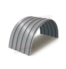 Профнастил МП35-0.45, Ширина-1035, Полиэстер RAL7004