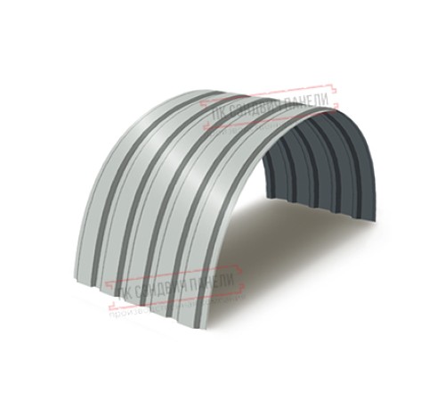 Профнастил МП35-0.5, Ширина-1035, Полиэстер RAL7047