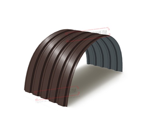 Профнастил МП35-0.45, Ширина-1035, Полиэстер RAL8017