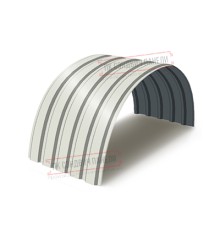 Профнастил МП35-0.45, Ширина-1035, Полиэстер RAL9003