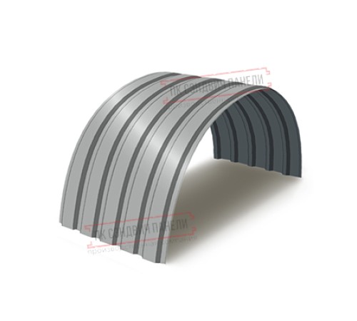 Профнастил МП35-0.45, Ширина-1035, Полиэстер RAL9006