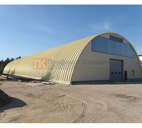 Профнастил H114ПГ-1.2, для бескаркасных ангаров, Полиэстер RAL 1014