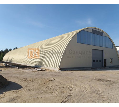 Профнастил H114ПГ-1.0, для бескаркасных ангаров, Полиэстер RAL 1015